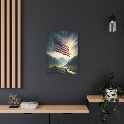 Mountain Freedom Flag Landscape Wall Art & Canvas Prints
