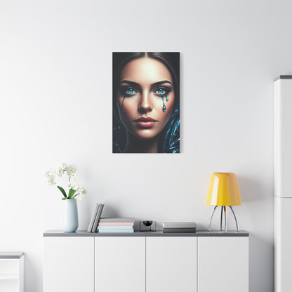 Blue Tears Portrait Wall Art & Canvas Prints