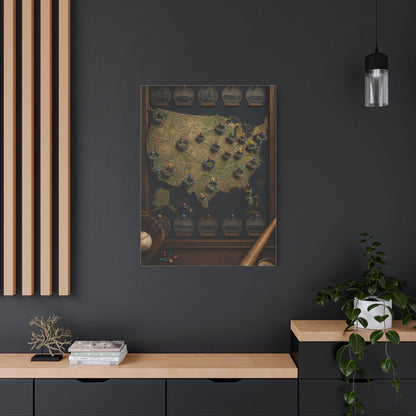 Interactive Stadium Tracker Map Sports Wall Art & Canvas Print