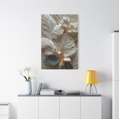 Sculptural Botanical Bas-Relief Wall Art & Canvas Print