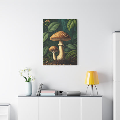 Forest Mushroom Illustration Wall Art & Canvas Prints