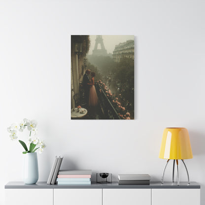 Paris Balcony Dawn Romance Wall Art & Canvas Print