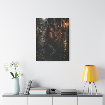 Venetian Moonlight Mermaid Mystery Wall Art & Canvas Print