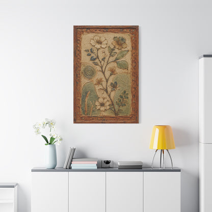 Textured Botanical Relief Study Panel Wall Art & Canvas Print