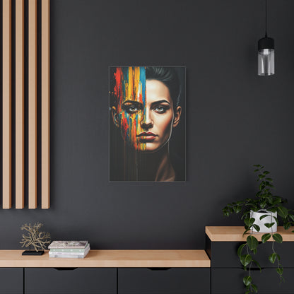 Split Spectrum Portrait Wall Art & Canvas Print