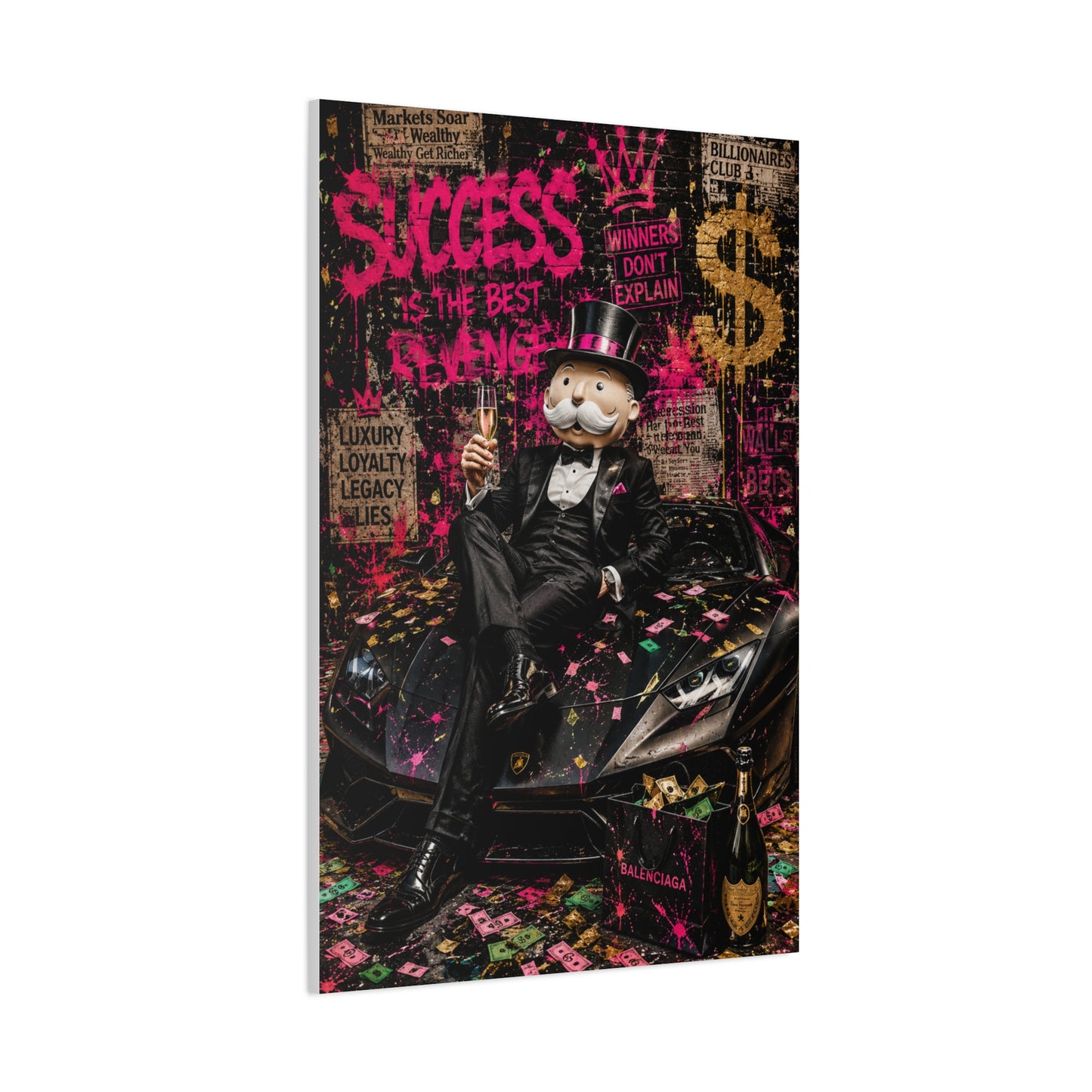 Luxury Street Pop Billionaire Rebel Street Wall Art & Canvas Print