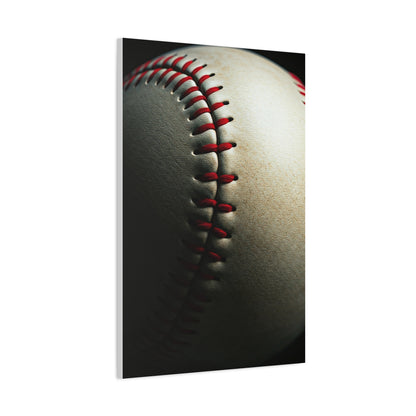 Close-Up Baseball Stitch Detail Wall Art & Canvas Prints