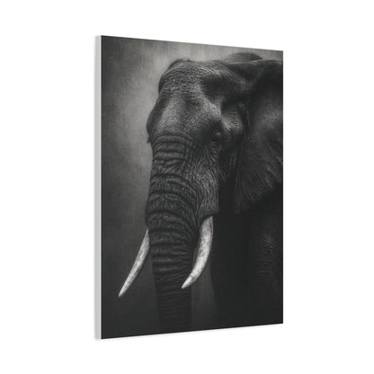 Monochrome Elephant Fine Art Portrait Wall Art & Canvas Print