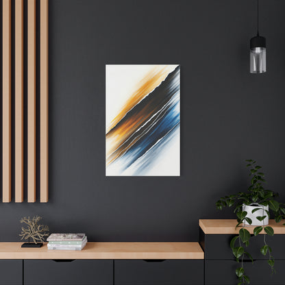 Gold and Blue Motion Sweep Abstract Wall Art & Canvas Prints