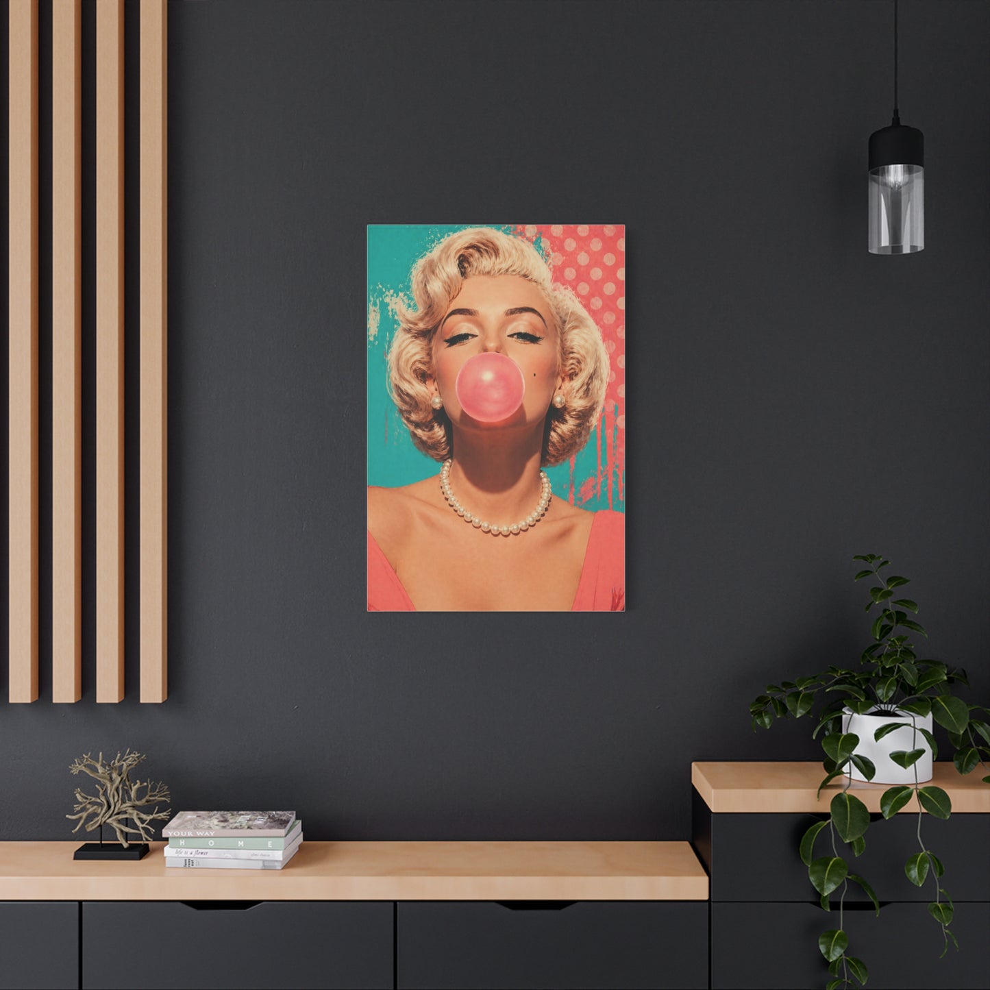 Retro Pop Glam Bubble Portrait Wall Art & Canvas Print