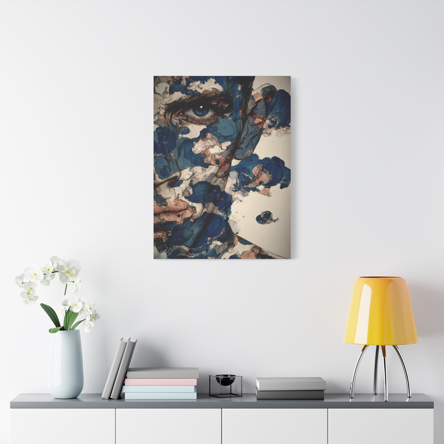 Ink Cloud Portrait Abstract Wall Art & Canvas Print