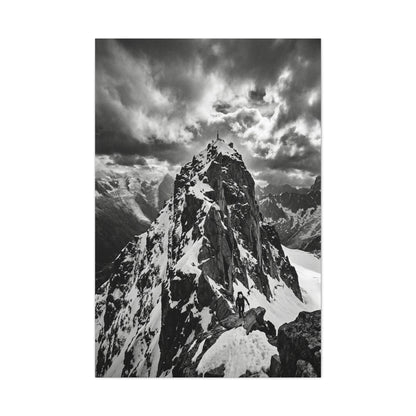 Dramatic Monochrome Alpine Storm Wall Art & Canvas Print