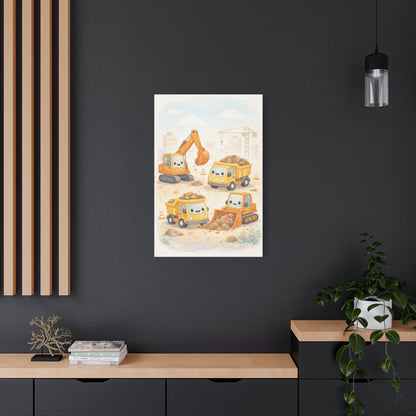 Little Builders Construction City Wall Art & Canvas Print