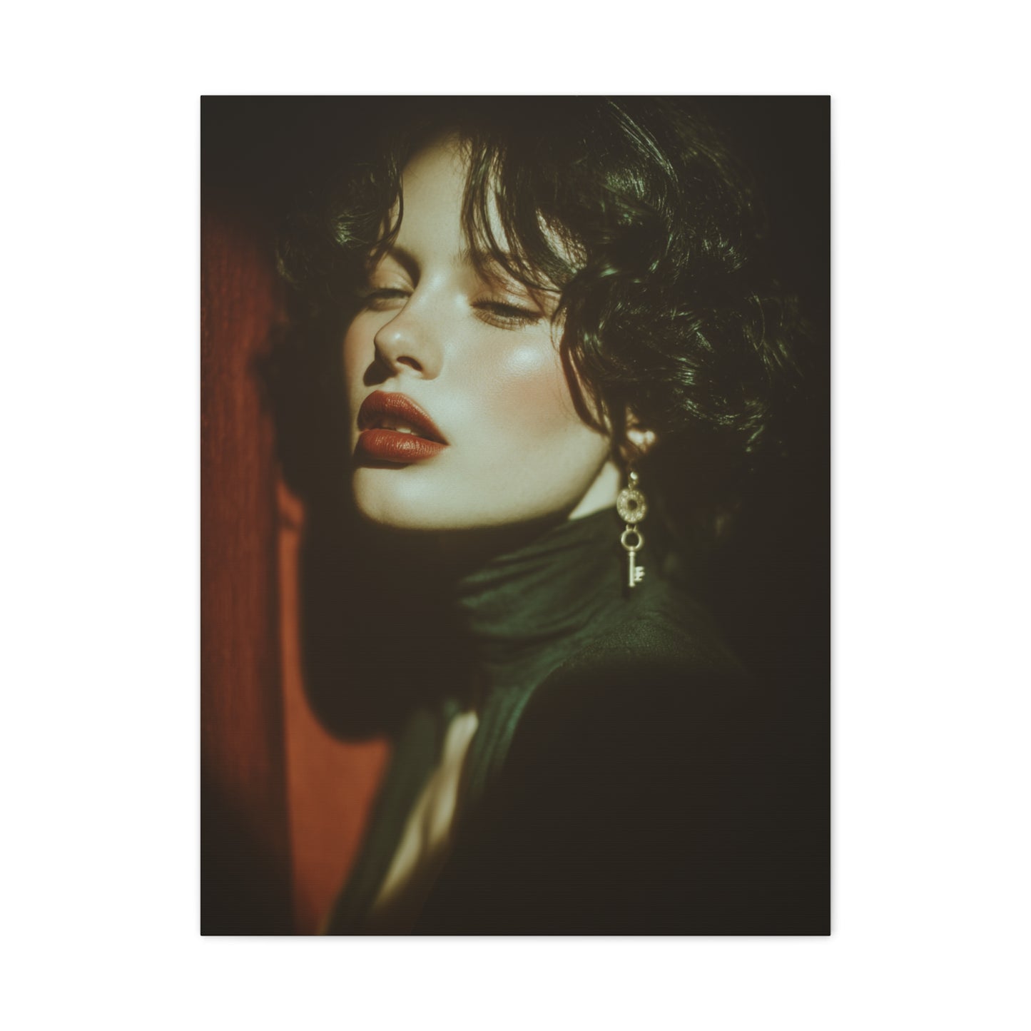 Vintage Key Noir Portrait Wall Art & Canvas Print