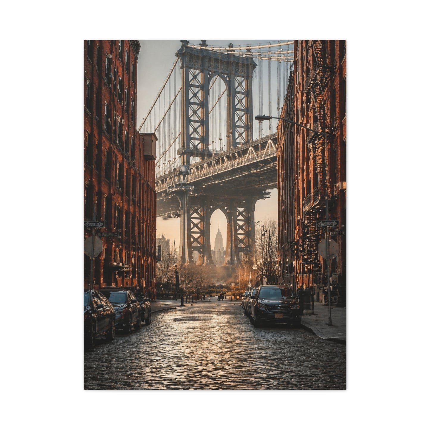 DUMBO Manhattan Bridge Perspective Wall Art & Canvas Print