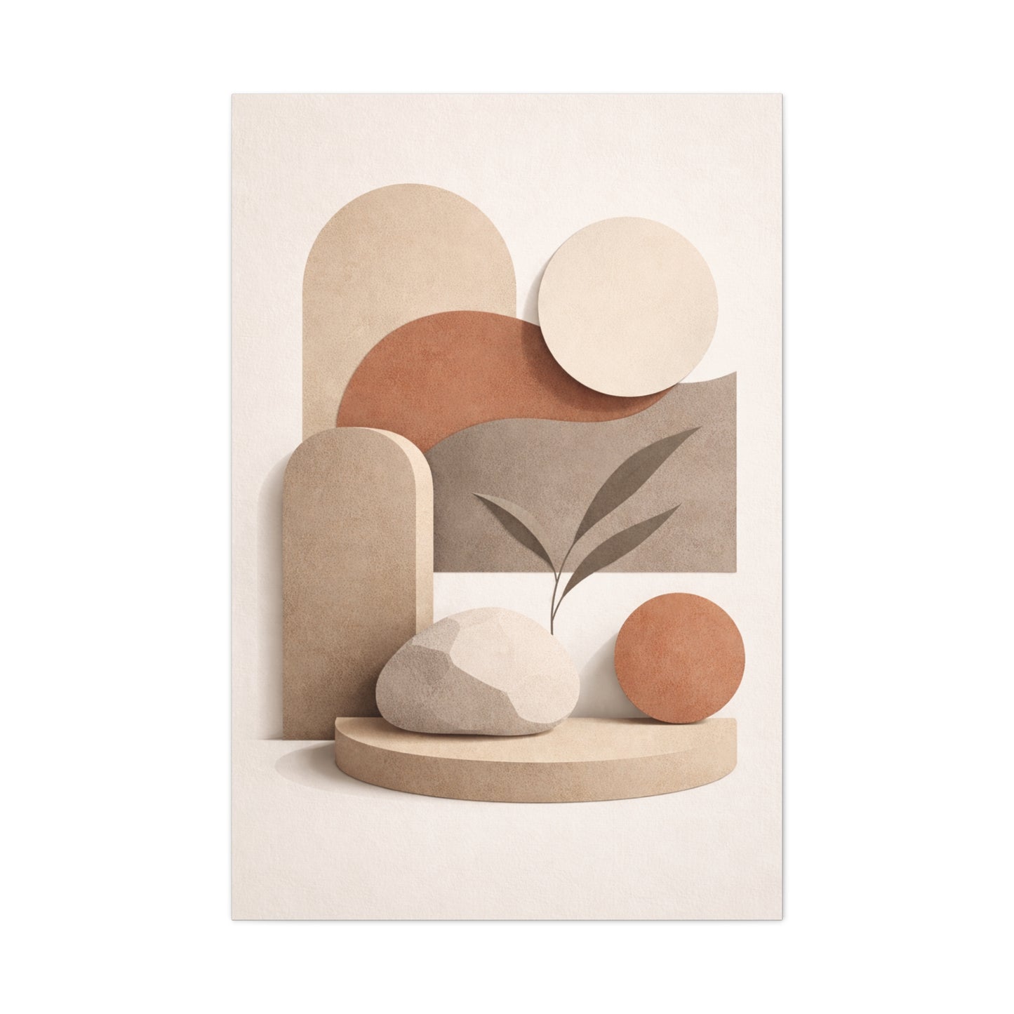Neutral Gallery Shapes Wall Art & Canvas Print