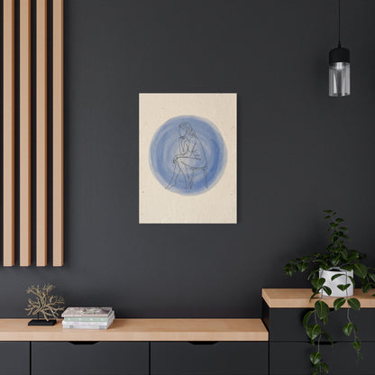 Minimal Thinker Line Art Composition Wall Art & Canvas Print