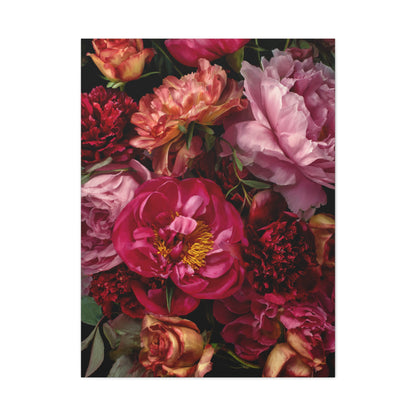 Dramatic Peony Floral Bouquet Wall Art & Canvas Print