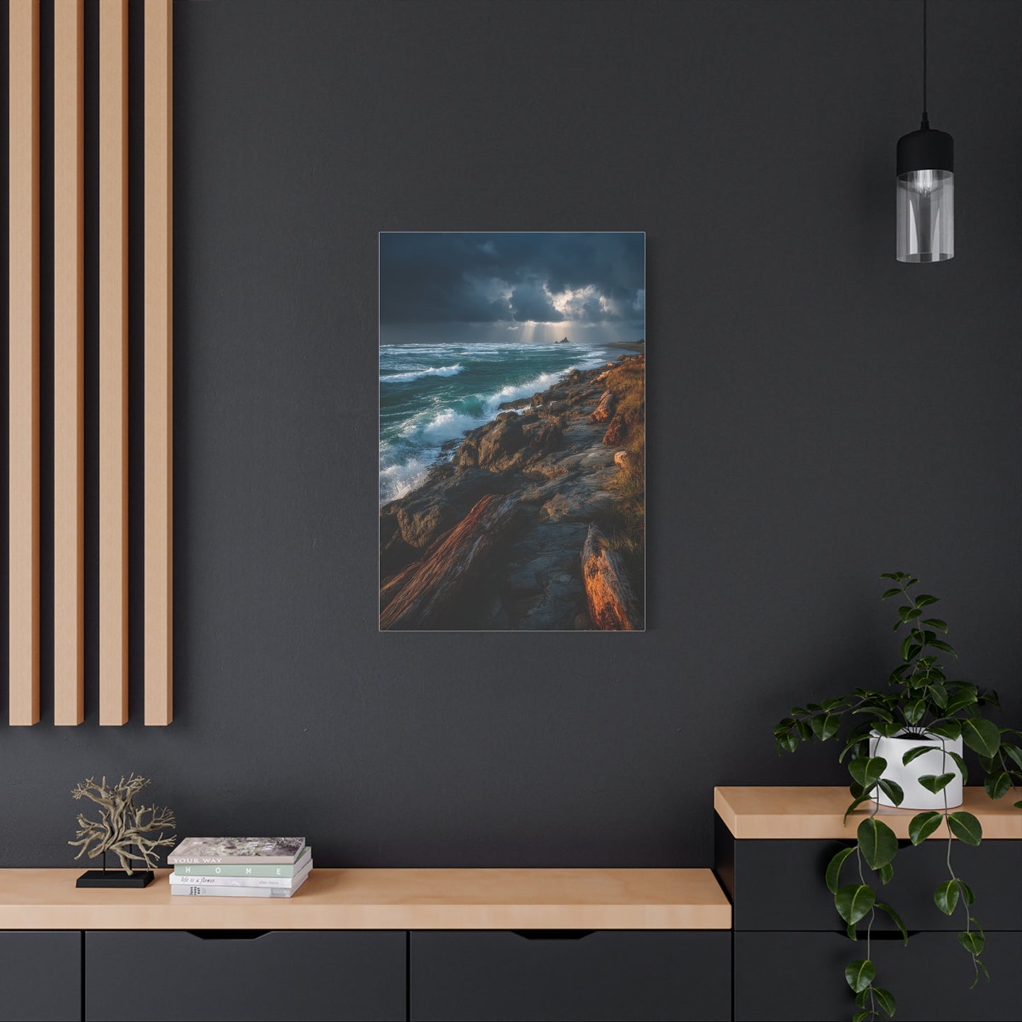 Storm Coast Driftwood Shoreline Wall Art & Canvas Print
