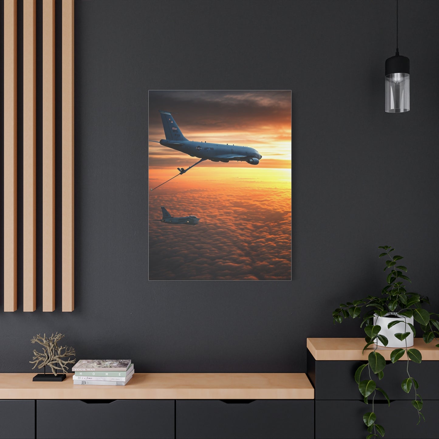 Sunset Passenger Jet Horizon Wall Art & Canvas Prints