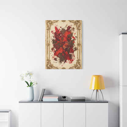 Vintage Framed Red Expressionist Composition Wall Art & Canvas Print