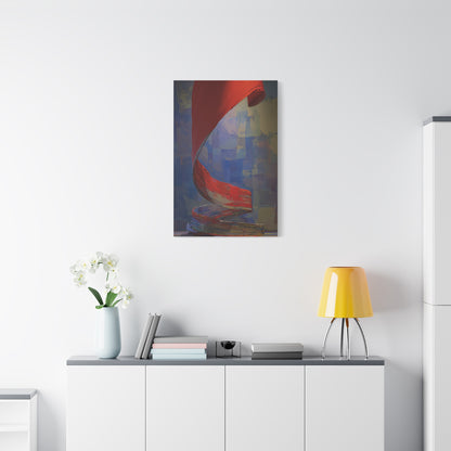 Sculptural Ribbon Motion Abstract Wall Art & Canvas Print