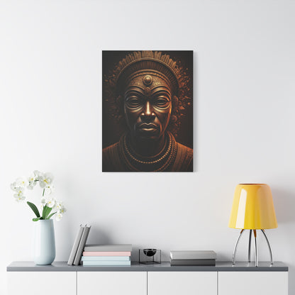 Golden Tribal Mask Legacy Wall Art & Canvas Prints