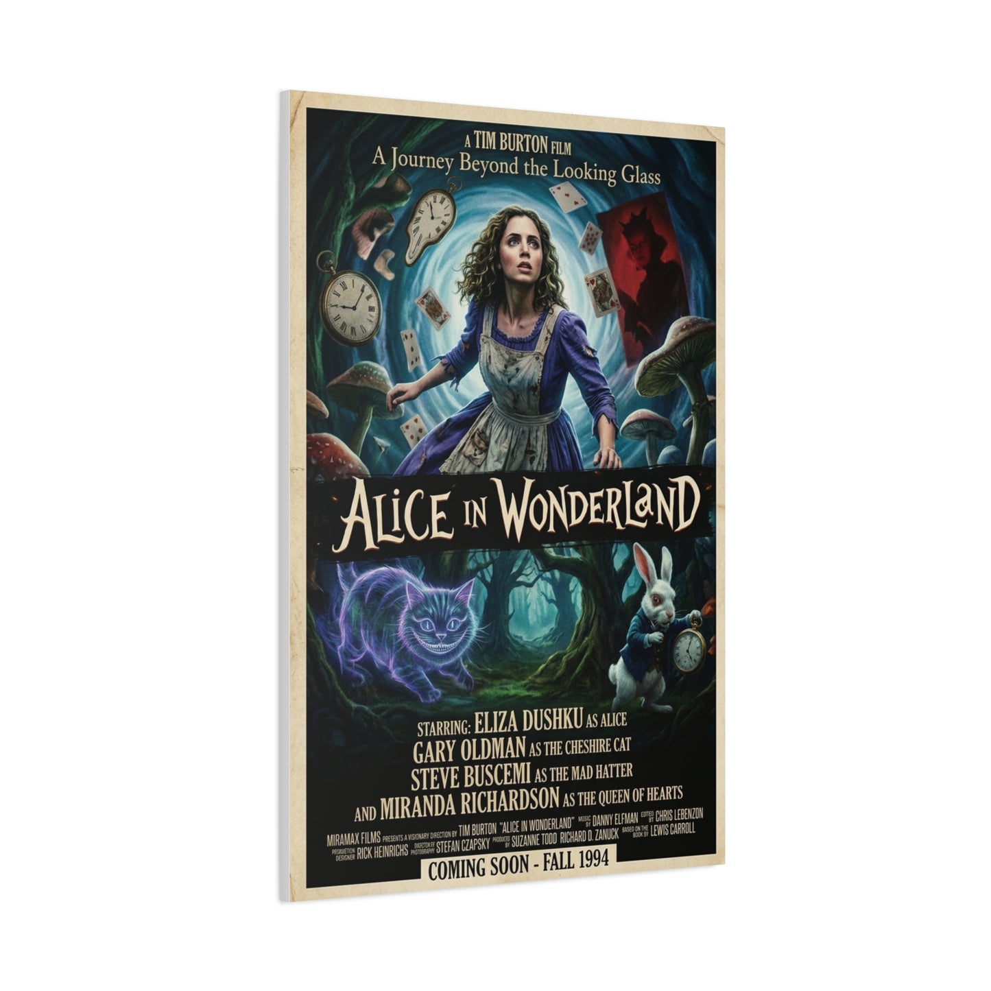 Alice in Wonderland Movie Poster Wall Art & Canvas Print
