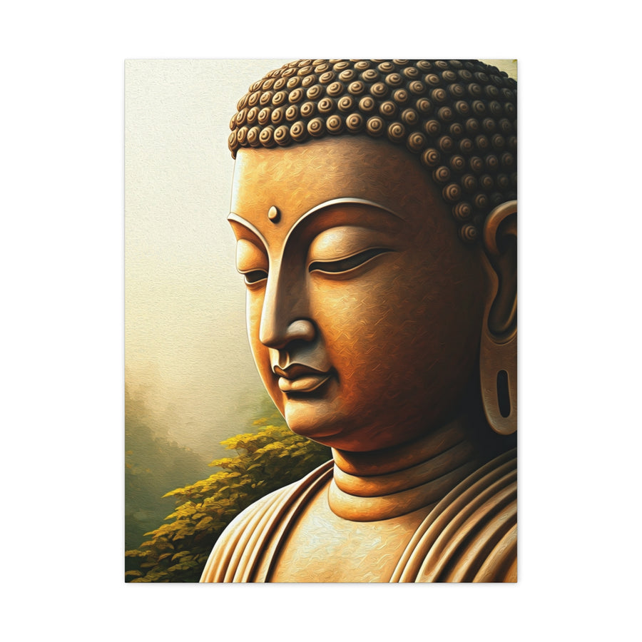 Golden Contemplation Buddha Close-Up Wall Art & Canvas Prints