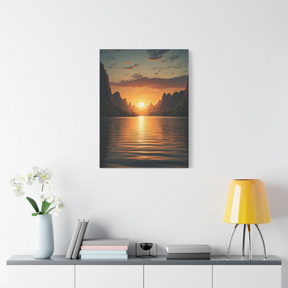 Tranquil Sunset Over Canyon Waters Wall Art & Canvas Prints