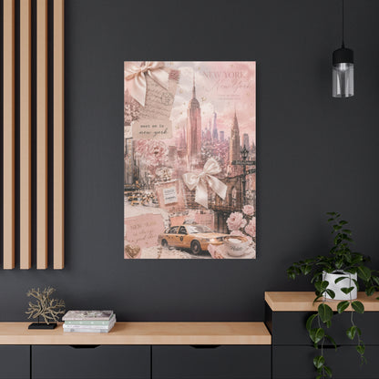 Romantic Blush NYC Dream Collage Wall Art & Canvas Print