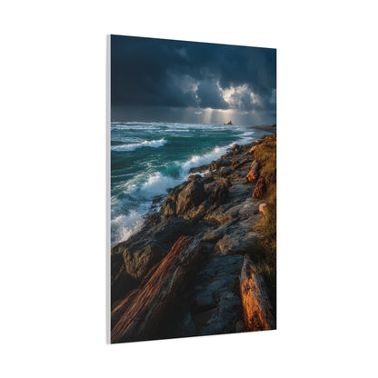 Storm Coast Driftwood Shoreline Wall Art & Canvas Print