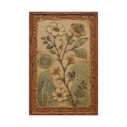 Textured Botanical Relief Study Panel Wall Art & Canvas Print