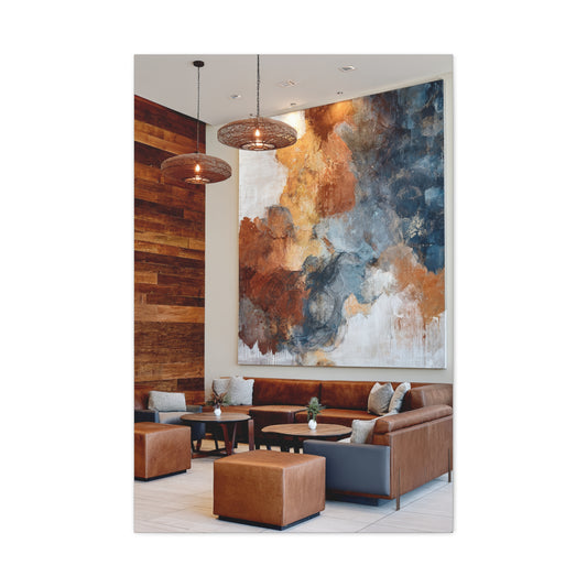 Luxury Earth Abstract Hotel Lobby Wall Art & Canvas Print