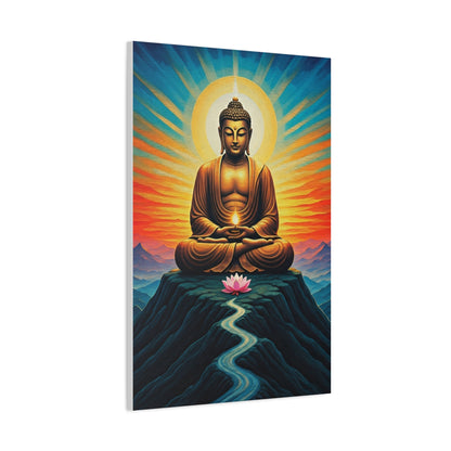 Meditative Buddha with Lotus Path Wall Art & Canvas Prints