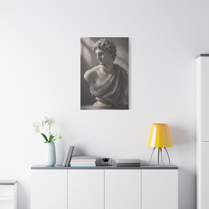 Classical Marble Bust Draped Wall Art & Canvas Print
