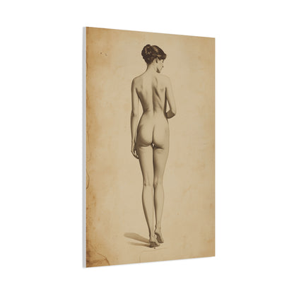 Classical Back Study Figure Wall Art & Canvas Print
