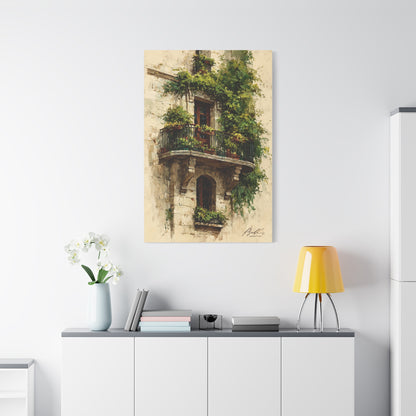 Parisian Balcony Ivy Wall Art & Canvas Print