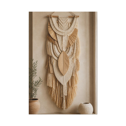 Handwoven Natural Fiber Wall Hanging Wall Art & Canvas Print