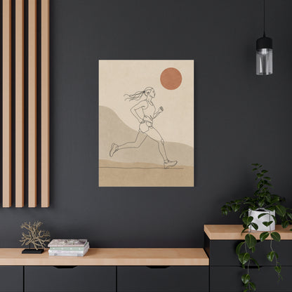 Scandinavian Runner Line Art Sports Wall Art & Canvas Print