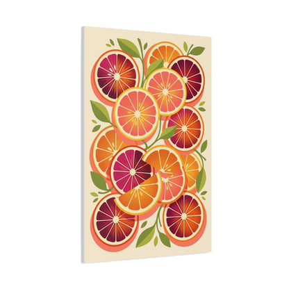 Retro Citrus Slice Composition Wall Art & Canvas Print