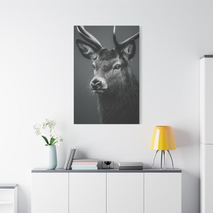 Highland Stag Moonlight Profile Wall Art & Canvas Print