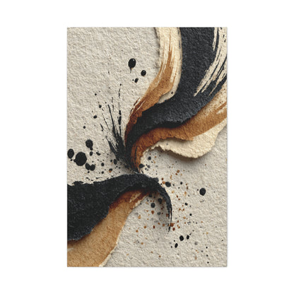 Abstract Ink Flow Composition Wall Art & Canvas Print