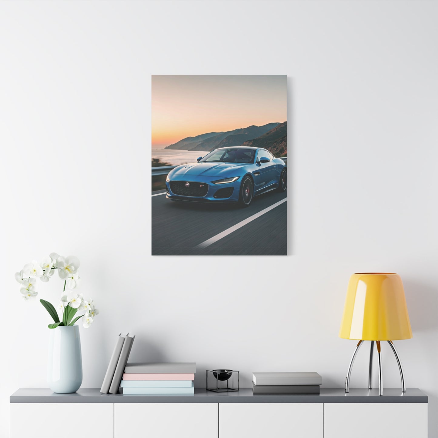 Jaguar F-Type Coastal Cliff Road Wall Art & Canvas Prints