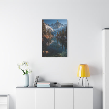 Serene Alpine Lake Reflection Wall Art & Canvas Print
