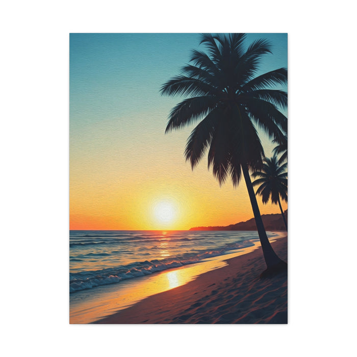 Palm Shore Sunset Escape Wall Art & Canvas Prints