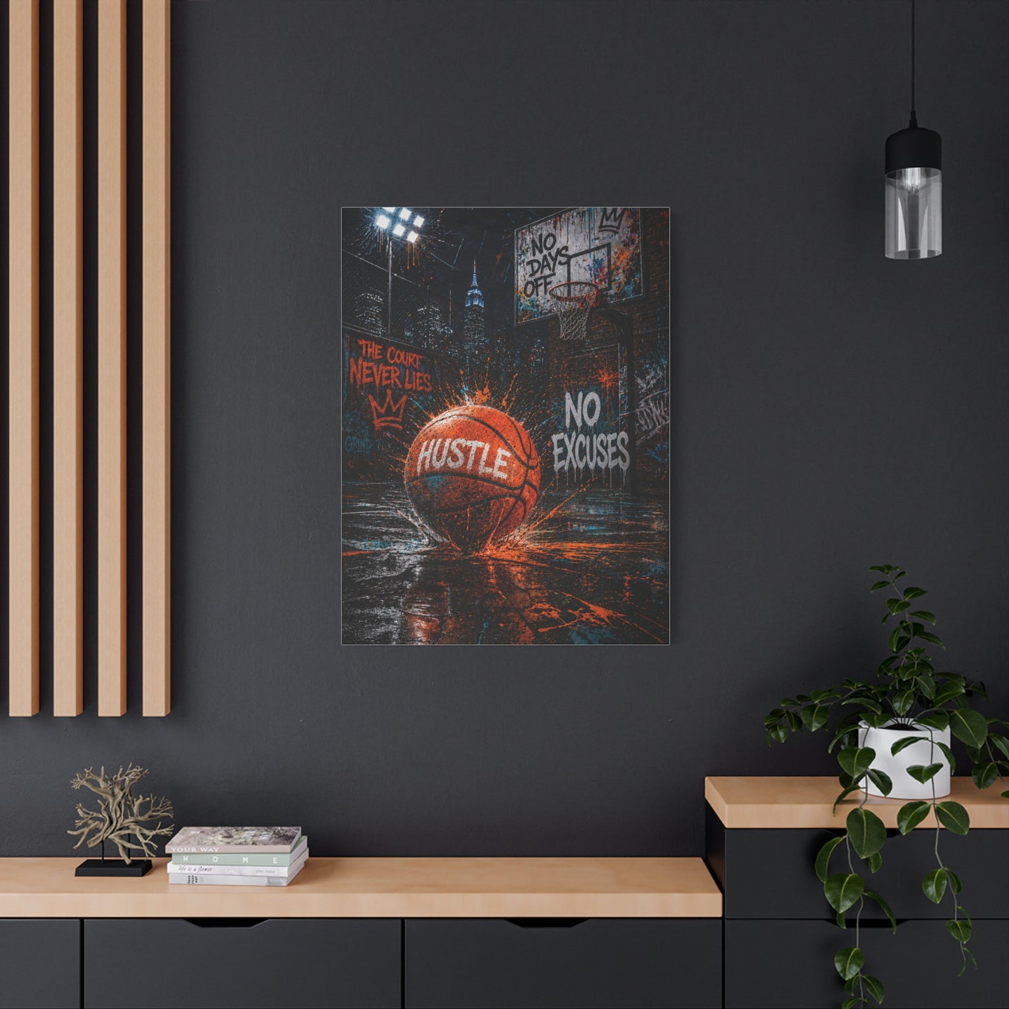 Street Basketball Hustle Graffiti Street Wall Art & Canvas Print