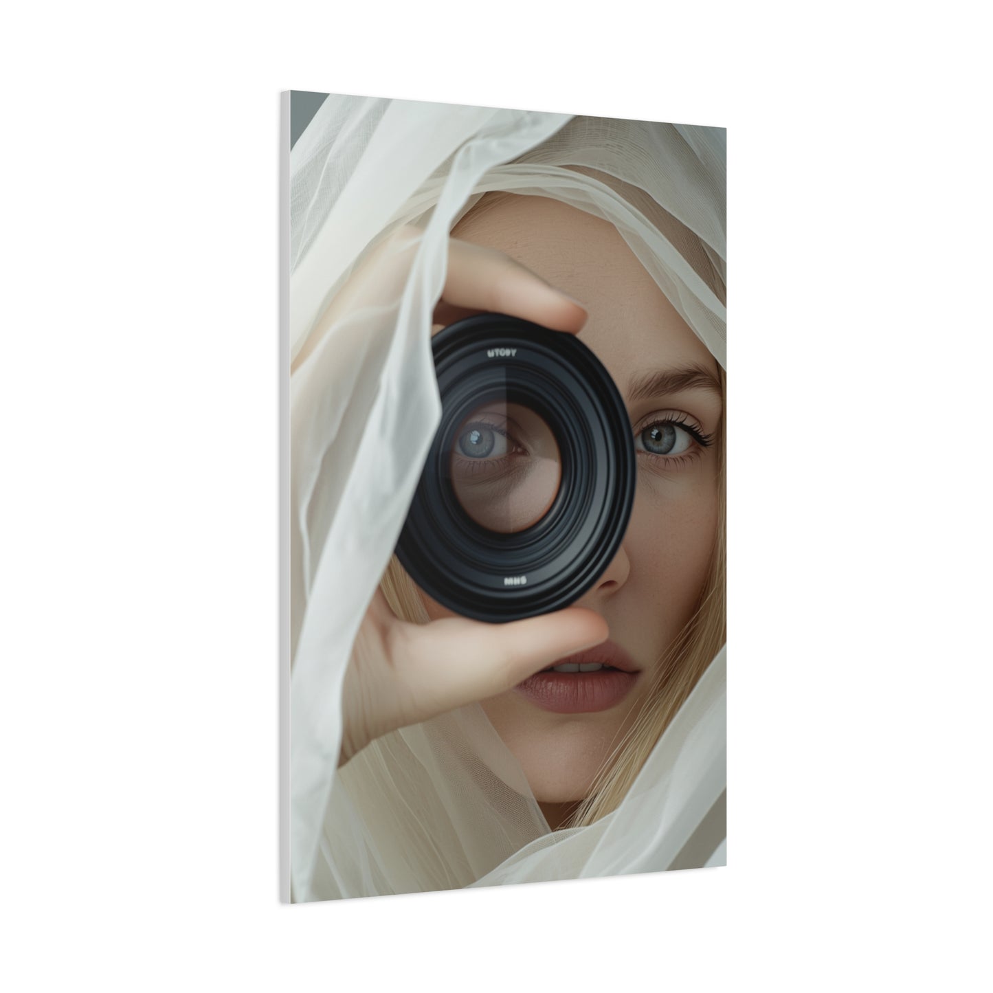 Surreal Lens Portrait Veiled Muse Wall Art & Canvas Print