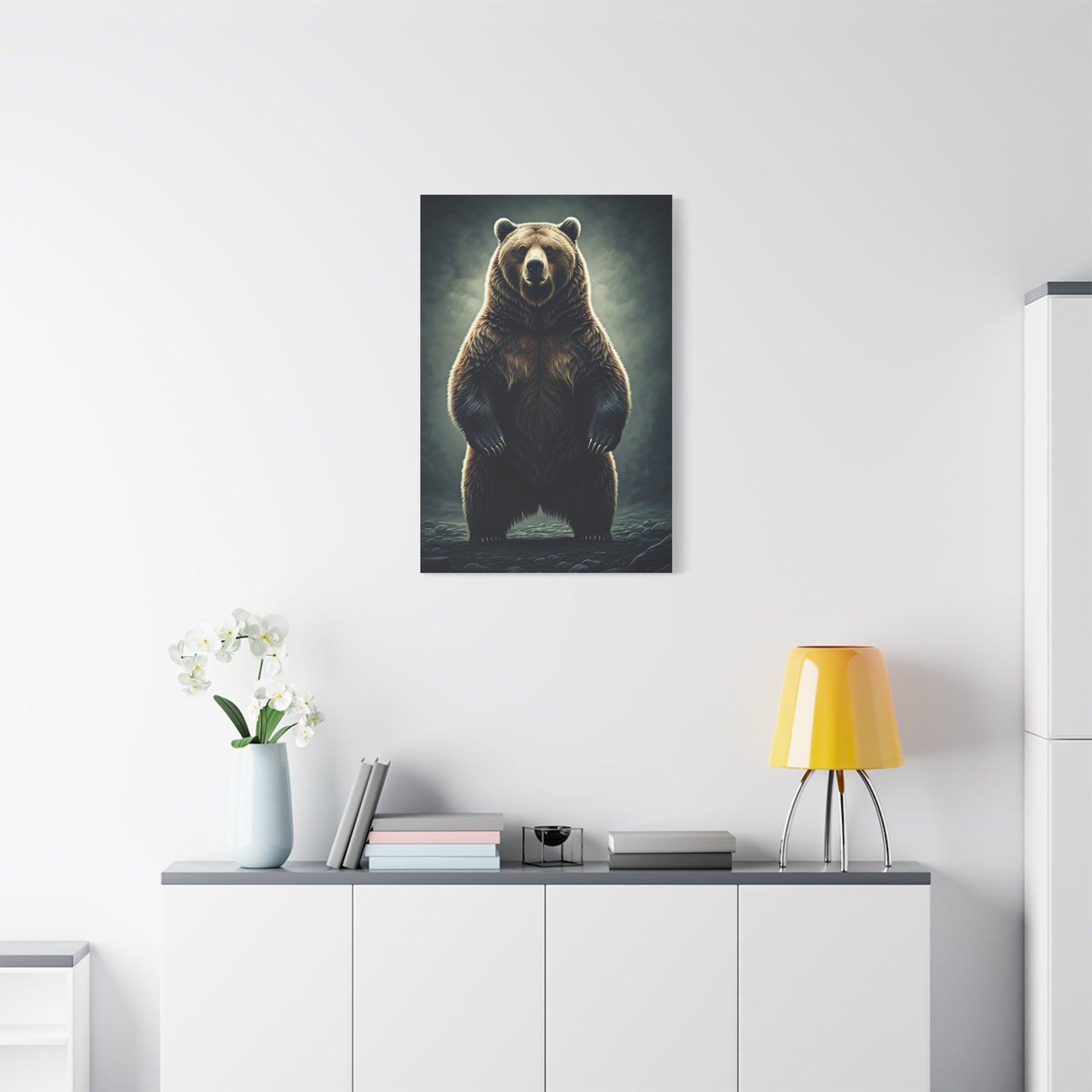 Standing Grizzly Bear Studio Portrait Wall Art & Canvas Prints