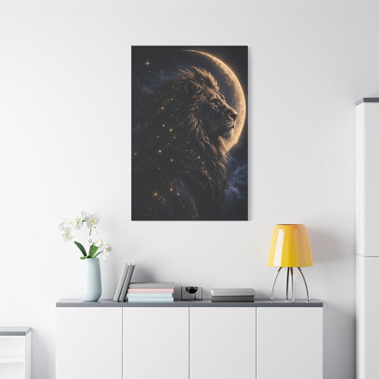 Celestial Lion Moon Constellation Wall Art & Canvas Print